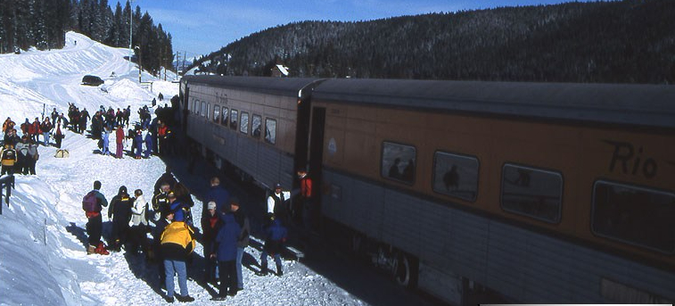 Ski Train Unloading in 2002